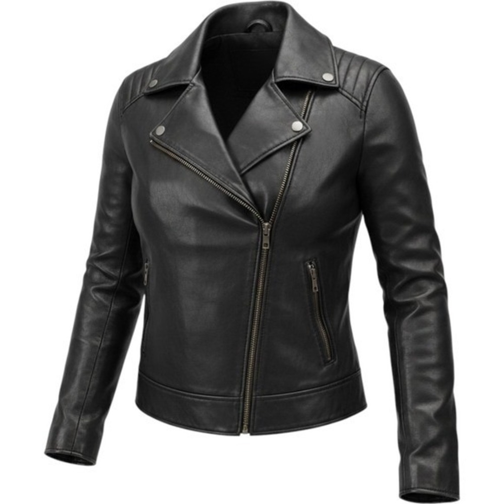 NWT Whet Blu Genuine Leather Biker Jacket - Size (S)